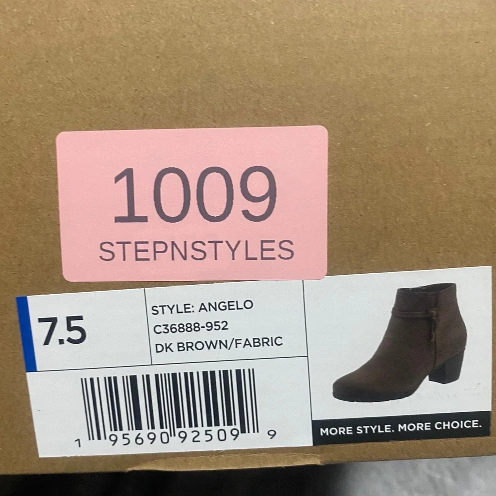 Cliffs‎ by White Mountain Brown Suede Ankle Boots Block Heel Size 7.5 - Picture 5 of 5